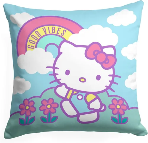 Vista 12 de Northwest Almohada Hello Kitty, 18 x 18 pulgadas, Cocoa Cutie