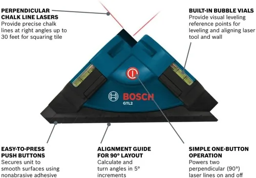 Vista 2 de Bosch GTL2 Nivel cuadrado láser
