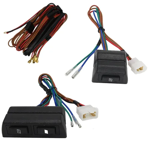 Vista 3 de Kit universal de ventana eléctrica, kit de conversión de ventana eléctrica incluye 2 motores, 2 interruptores, 3 arnés y accesorios de instalación