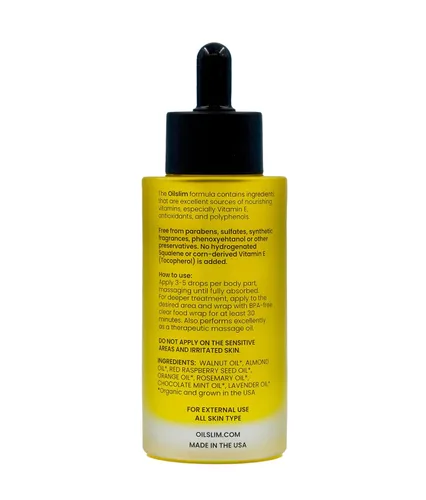 Vista 2 de Aceite corporal adelgazante orgánico, 3.4 fl oz, fórmula para esculpir el cuerpo, botánicos cultivados en Estados Unidos, aceites orgánicos vivos
