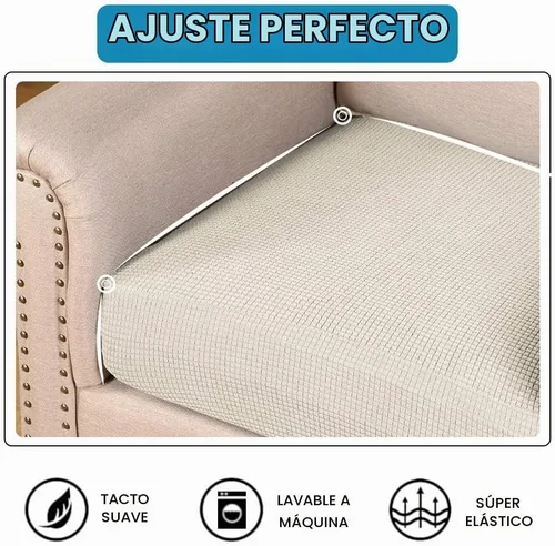 Vista 4 de Flamingo P Funda de cojín elástica de alta estiramiento para asiento de sofá, protector de muebles para sofá, funda de sofá suave y flexible