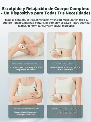 Vista 5 de Masajeador de drenaje linfático y herramienta de masaje anticelulitis, ayuda a reducir las estrías y la celulitis, para piernas, brazos y vientre