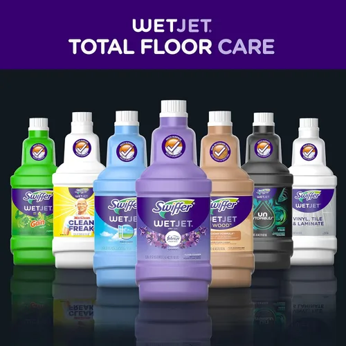 Vista 10 de Swiffer WetJet Unstopables - Solución de recarga para limpieza de suelos, aroma fresco, 1.25 litros