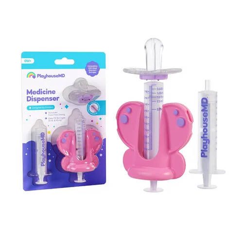 Vista 12 de Dispensador de medicina Playhouse MD, Rocket - Jeringa de medicación líquida para recién nacidos, bebés, niños pequeños y niños de preescolar - Kit