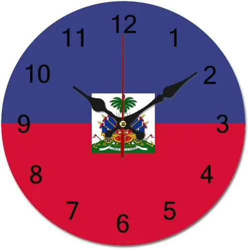 Vista 12 de The Flag of Cashmir - Reloj decorativo patriótico, funciona con pilas, 9 pulgadas, silencioso, sin tictac, números arábigos, decoración moderna