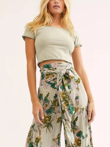 Vista 6 de Lrady Pantalones de pijama de pierna ancha para mujer, estilo palazzo, cintura alta, cinturón atado, playa, bohemio, holgado, yoga, atlético