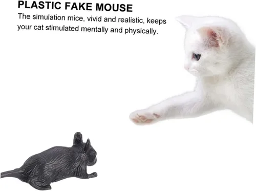 Vista 3 de 10Pcs Realistic Simulation Mouse Prank Lightweight Halloween Trick Props for Scaring Friends Plastic Mice for Parties and Events Reusable Mice Decor