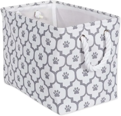 Vista 18 de Bone Dry Pet Storage Collection Lattice Estampado de Patas, Negro, Rectángulo Pequeño