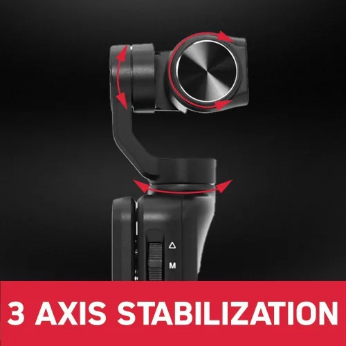 Vista 2 de ORDRO M5 Gimbal Camera for Vlogging 3-Axis Stabilizer Face Tracking 3.5'' Flip Touchscreen, IR Night Vision, 120° wide view,180° Rotatable Lens
