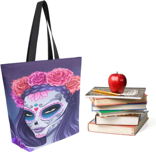 Vista 4 de Elegante bolsa de hombro extragrande con estampado para viajes a la playa, fin de semana, gimnasio, compras de comestibles..