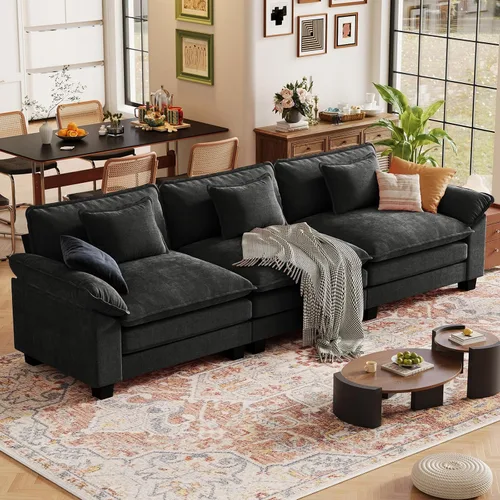Vista 108 de CDCASA Silla de acento de gran tamaño de 50'' con otomana Asiento extra ancho y profundo estilo sofá nube para sala de estar, dormitorio, rincón