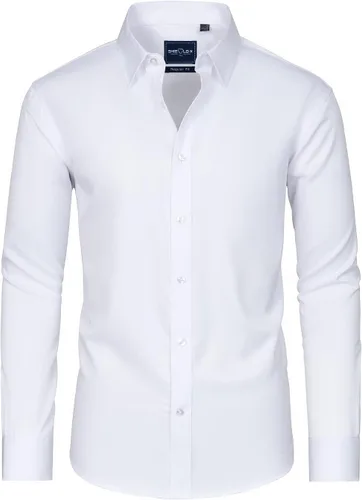 Vista 33 de Alimens & Gentle Camisas de vestir con escudo antimanchas para hombre vino borgoña