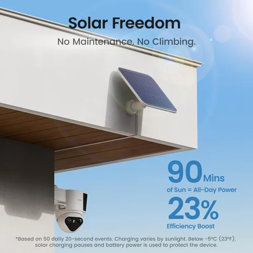 Vista 7 de aosu Cámara de seguridad para exteriores T2 Pro 3K Dual Cam, alimentada por