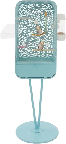 Vista 25 de Jaula de pájaro de metal,Jaulas grandes para periquitos para loro,Cockatiel Estilo-11