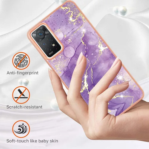 Vista 2 de Funda delgada para Redmi Note 11 4G, funda para Redmi Note 11s, diseño de mármol IMD delgada, funda protectora de pantalla y cámara para Redmi Note