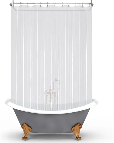Vista 54 de Cortina de regadera para cabina de ducha 36x72, forro de cortina de regadera de plástico PEVA para baño, ligera e impermeable, 36 x 72, transparente