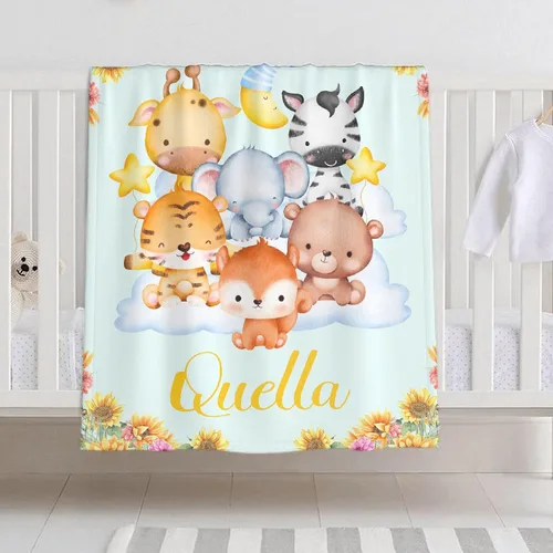 Vista 23 de Manta de bebé personalizada para niñas y niños, manta de bebé personalizada con nombre para niños pequeños, niños, ducha, recién nacidos, guardería