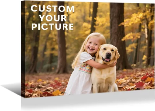 Vista 9 de YONICA Imagen en lienzo personalizada de tus fotos, impresión artística de pared personalizada de 16 x 24 pulgadas para decoración del hogar, lienzo