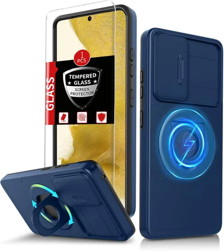 Vista 18 de Funda para Samsung Galaxy S21 FE con 2 protectores de pantalla de vidrio templado, funda con función atril para Samsung Galaxy S21FE con cubierta
