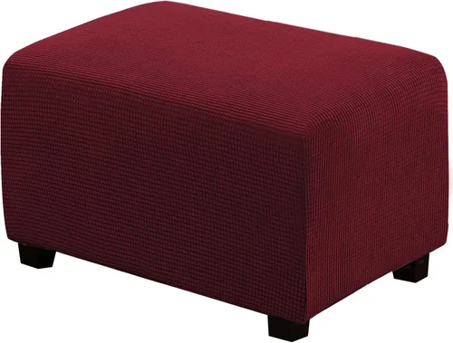 Vista 106 de H.VERSAILTEX Funda Deslizable para Otomana Rectangular Ajuste de Longitud 29"-34" Reposapiés Fundas Deslizables para Sofá Funda para Taburete