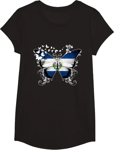 Vista 6 de Camiseta con diseño de bandera de El Salvador