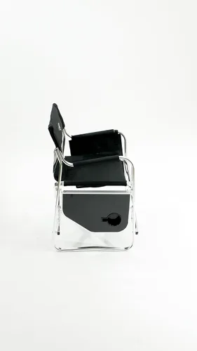 Vista 7 de Oasis Premium Director - Silla de pesca con soporte para caña, silla plegable de aluminio