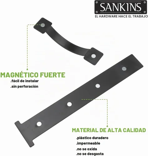 Vista 2 de Kit de herrajes magnéticos decorativos para puerta de garaje, atractivas bisagras de imitación, accesorios de decoración, 1 acentos de puerta