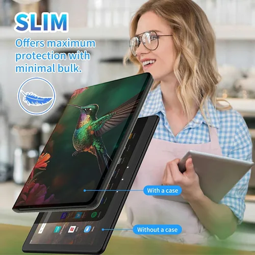 Vista 6 de Funda delgada para Samsung Galaxy Tab S6 Lite de 10.4 pulgadas modelo 2022/2020 + 1 almohadilla de limpieza de pantalla, funda de piel sintética