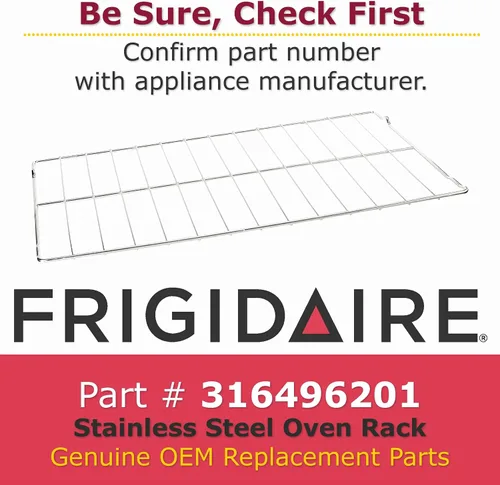 Vista 5 de Frigidaire 316496201 Estante de horno original OEM (acero inoxidable) para rangos Frigidaire