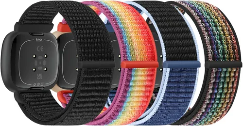 Vista 2 de Correa deportiva compatible con Fitbit Versa 4, Sense 2, Versa 3, Sense para mujeres y hombres, correa de repuesto ajustable y transpirable