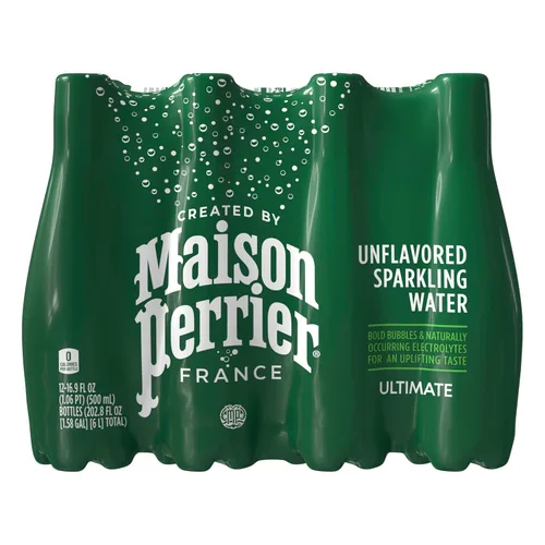 Vista 8 de Maison Perrier Ultimate - Agua con gas para cócteles sin alcohol, bebida espumosa sin sabor, 16.9 onzas líquidas, 12 botellas de agua de plástico