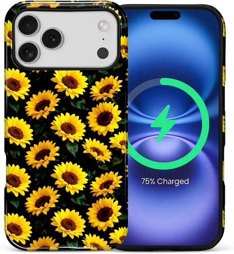 Vista 48 de Funda Compatible con iPhone 13/14 [Compatible con MagSafe] Protección de Doble Capa de Cáscara Dura Híbrida, Funda Magnética Protectora a Prueba