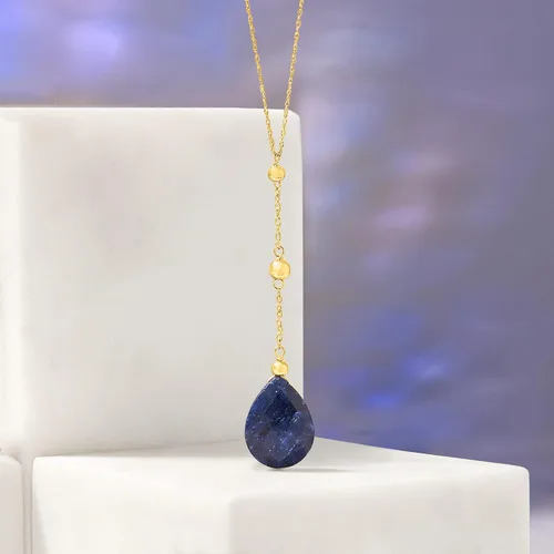 Vista 3 de Ross-Simons Precious Gemstone Y-Necklace in 14kt Yellow Gold