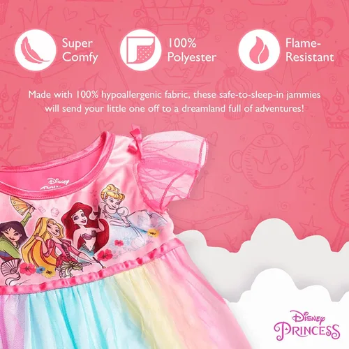 Vista 3 de Disney - Camisón de fantasía congelada para niñas vestido de princesa Elsa Plateado