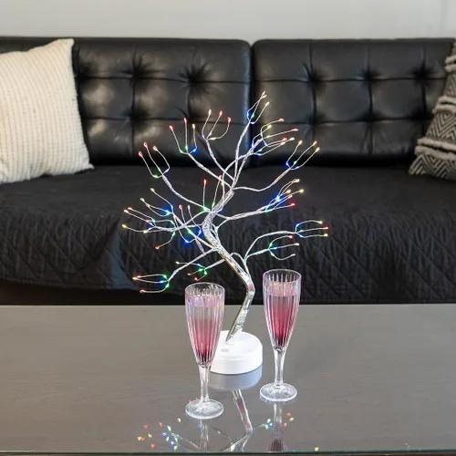 Vista 8 de Lámpara de árbol de hadas centelleante, lámpara de árbol espíritu, lámpara de árbol de bonsái, árbol de luces de hadas, bonita decoración estética