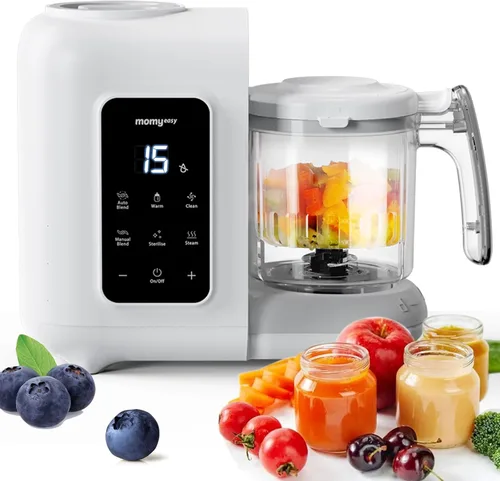Vista 11 de MOMYEASY Procesador de Alimentos para Bebés, Procesador Multifunción Picador Triturador, Vaporizador de Alimentos para Bebés y Licuadora de Puré