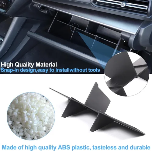 Vista 5 de Daeiclru Organizador de divisores de guantera compatible con Subaru Crosstrek 2024 y Subaru WRX 2022-2024, caja de inserción de ABS, bandeja
