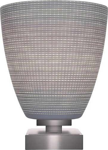 Vista 10 de Toltec Lighting Luna Accent - Lámpara de mesa, acabado grafito, cristal cuadrado de burbujas ahumadas de 3.5 pulgadas