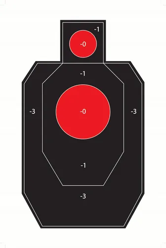 Vista 6 de Práctica oficial IDPA blancos de tiro de papel, objetivo de torso de competencia, blanco de tiro de silueta IDPA, objetivos de campo de tiro