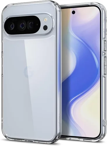 Vista 14 de Spigen Carcasa ultra híbrida para Pixel 8a, transparente Anti-Yellowing Resin, Air Cushion Technology, Military-Grade Drop Protection, Raised