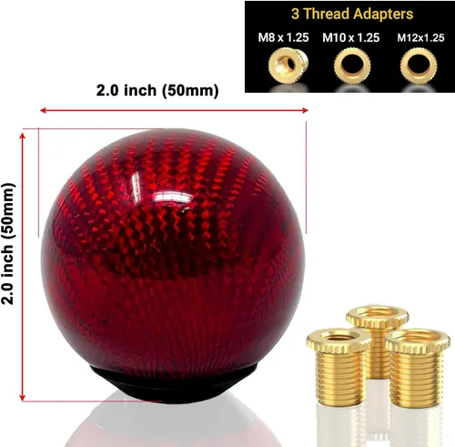 Vista 4 de Zhengsheng MUGE Bota de Palanca de Cambio de Carrera de Tela con Pomo de Cambio de Bola Redonda de Fibra de Carbono, Funda Universal de Palanca