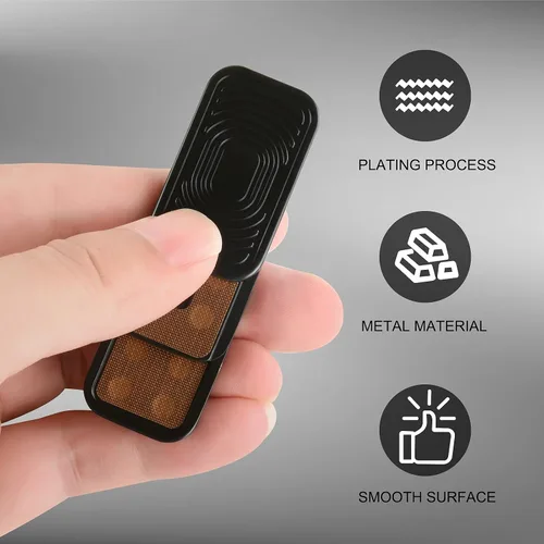Vista 4 de Juguetes de metal para adultos EDC Fidget Slider magnético TDAH Juguetes para adultos para ansiedad y estrés aliviar el autismo, accesorios de Negro