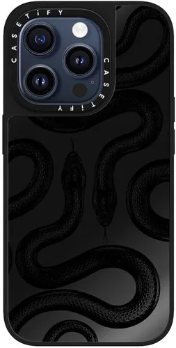 Vista 15 de CASETiFY Mirror - Funda para iPhone 15 Pro Max [reflectante, protección contra caídas de 4.9 pies/compatible con Magsafe] - Lindas impresiones