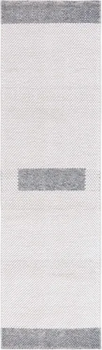 Vista 29 de SAFAVIEH Natura Collection - Alfombra de pasillo, 2 pies 3 pulgadas x 8 pies, negro y marfil, tejido plano hecho a mano de lana moderna a rayas