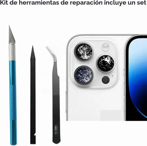 Vista 5 de 14 Pro/14 Pro Max Reemplazo de vidrio para lente de cámara trasera para iPhone 14 Pro para iPhone 14 Pro Max Reemplazo de vidrio de cámara con kits