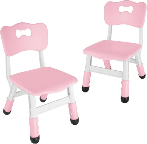 Vista 8 de FUNLIO Silla ajustable para niños (2 unidades), sillas de 3 niveles de altura ajustable para niños de 3 a 8 años, silla infantil resistente con Negro