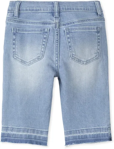 Vista 4 de The Children's Place Pantalones cortos skimmer de sarga con puños enrollables para niñas