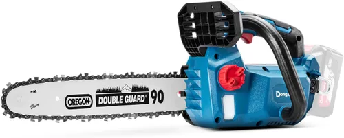 Vista 9 de Dong Cheng - Motosierra inalámbrica sin escobillas de 12 pulgadas, con batería de 20V de 4000mAh, velocidad de cadena de 12 m/s, tensado sin