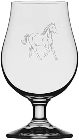 Vista 67 de Abaco Barb Body Horse - Vaso de cerveza Iona grabado (13.25 onzas)