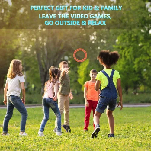Vista 3 de JEEFUD Disco volador para niños y adultos, anillo volador de 11 pulgadas, paquete de 3 discos suaves para jugar deportes en la playa, patio trasero